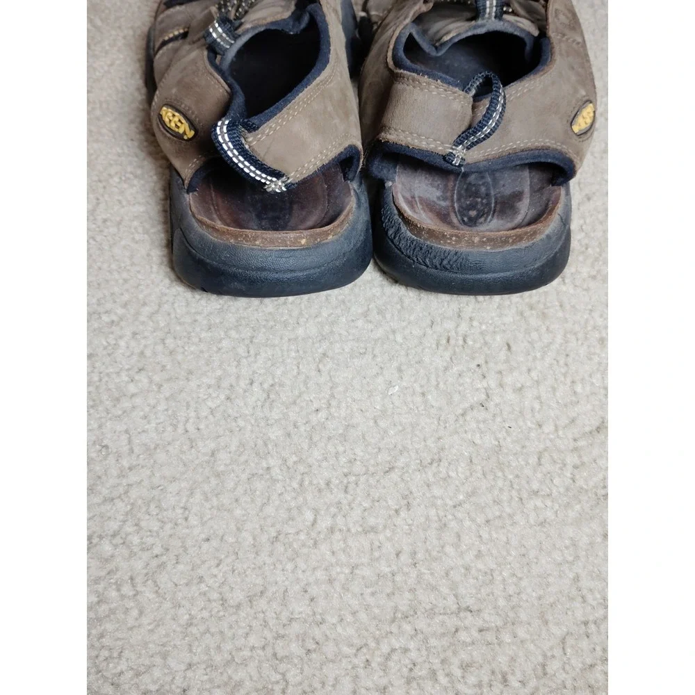 KEEN Daytona II Leather Fisherman Sandals Brown Men's 10.5 Comfort Outdoor Beach